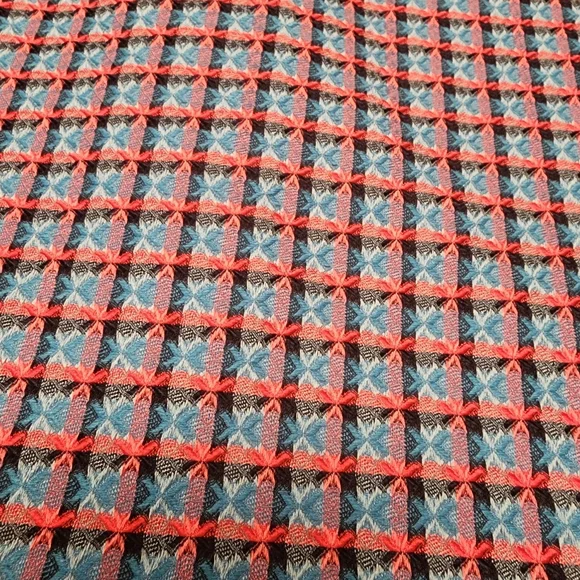 Marc By Marc Jacobs Designer Blue and Coral Plaid Checkered Mini Skirt Size 0 - Picture 4 of 8